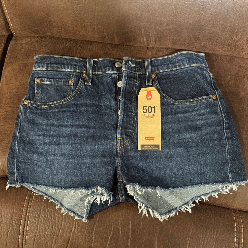 Levi's 501 Women's Jean Shorts - Dark Indigo
